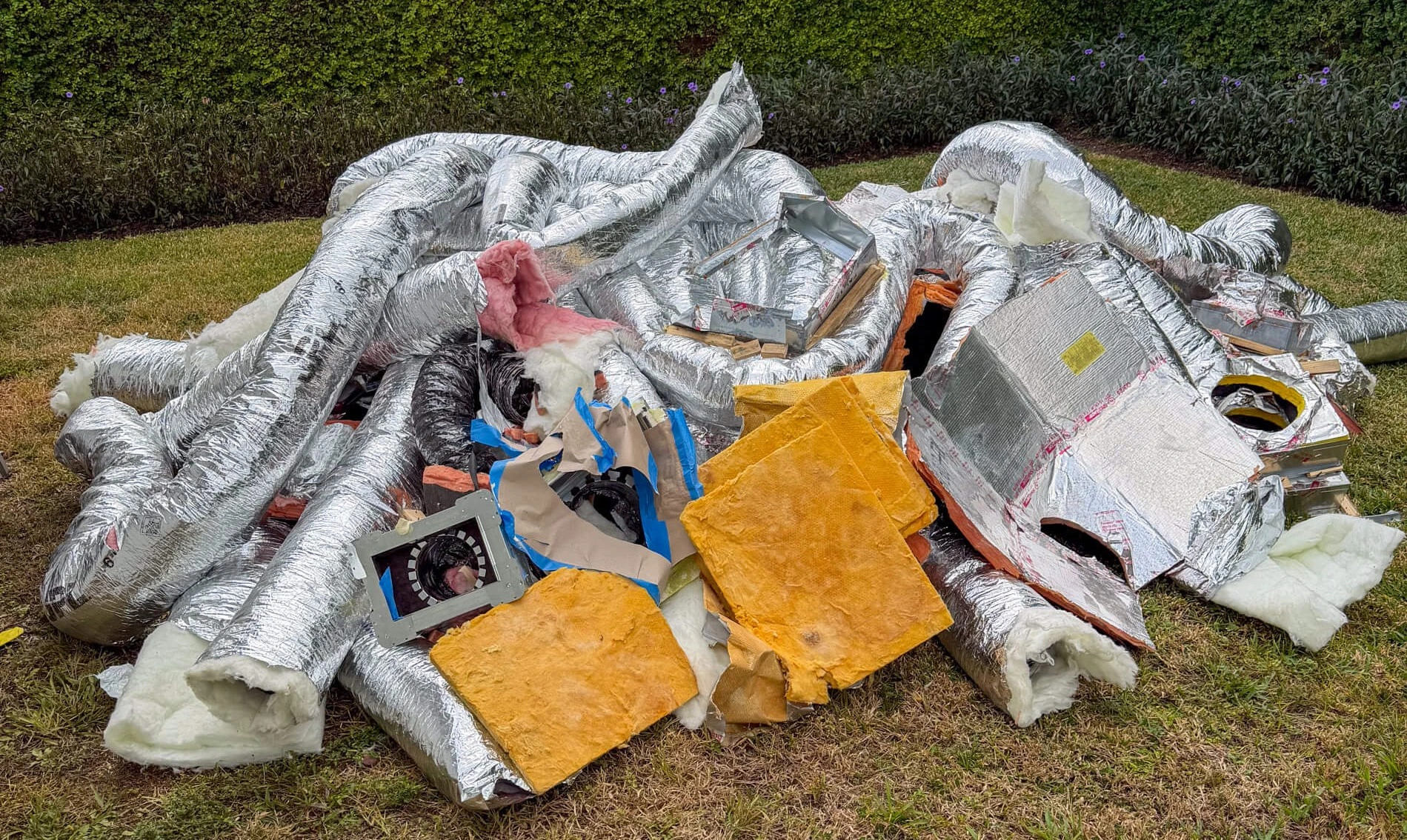 Ducts outside for AC installation Coral Springs