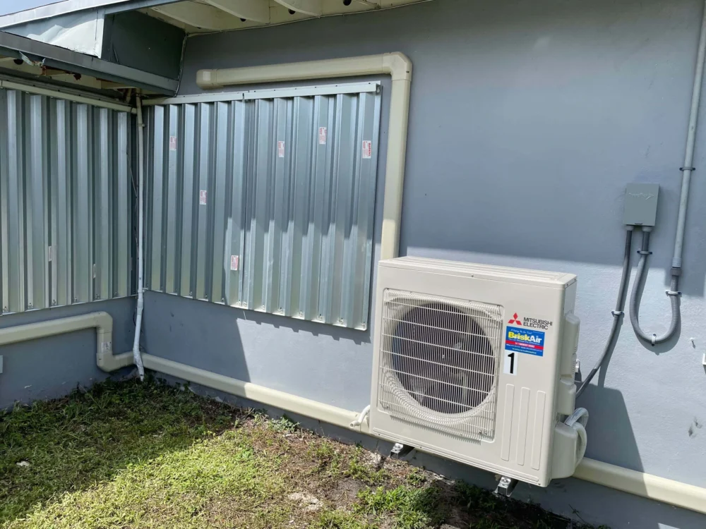Outdoor AC unit after HVAC services Coral Springs