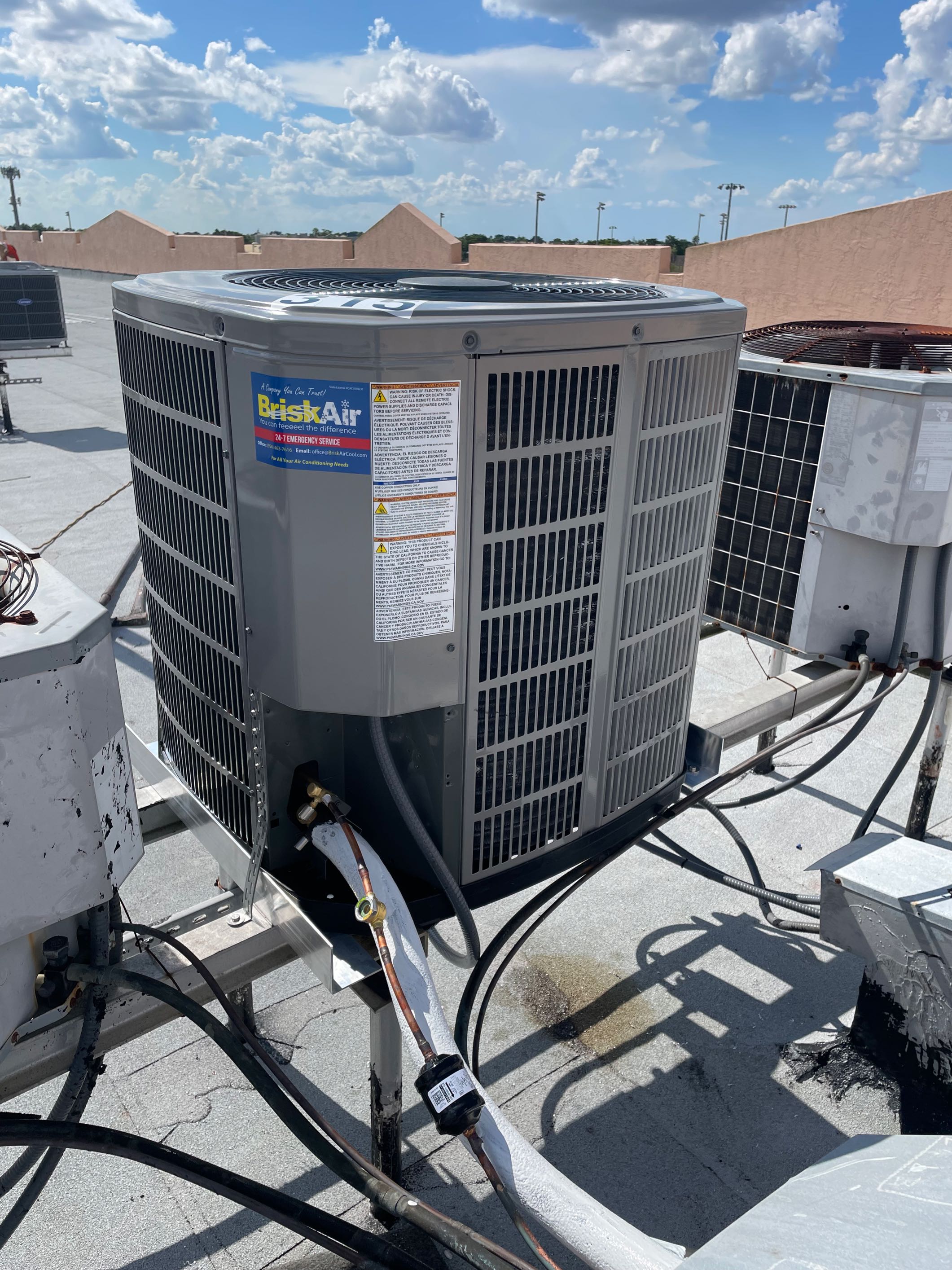 outdoor AC unit installed after air conditioning repair Coral Springs
