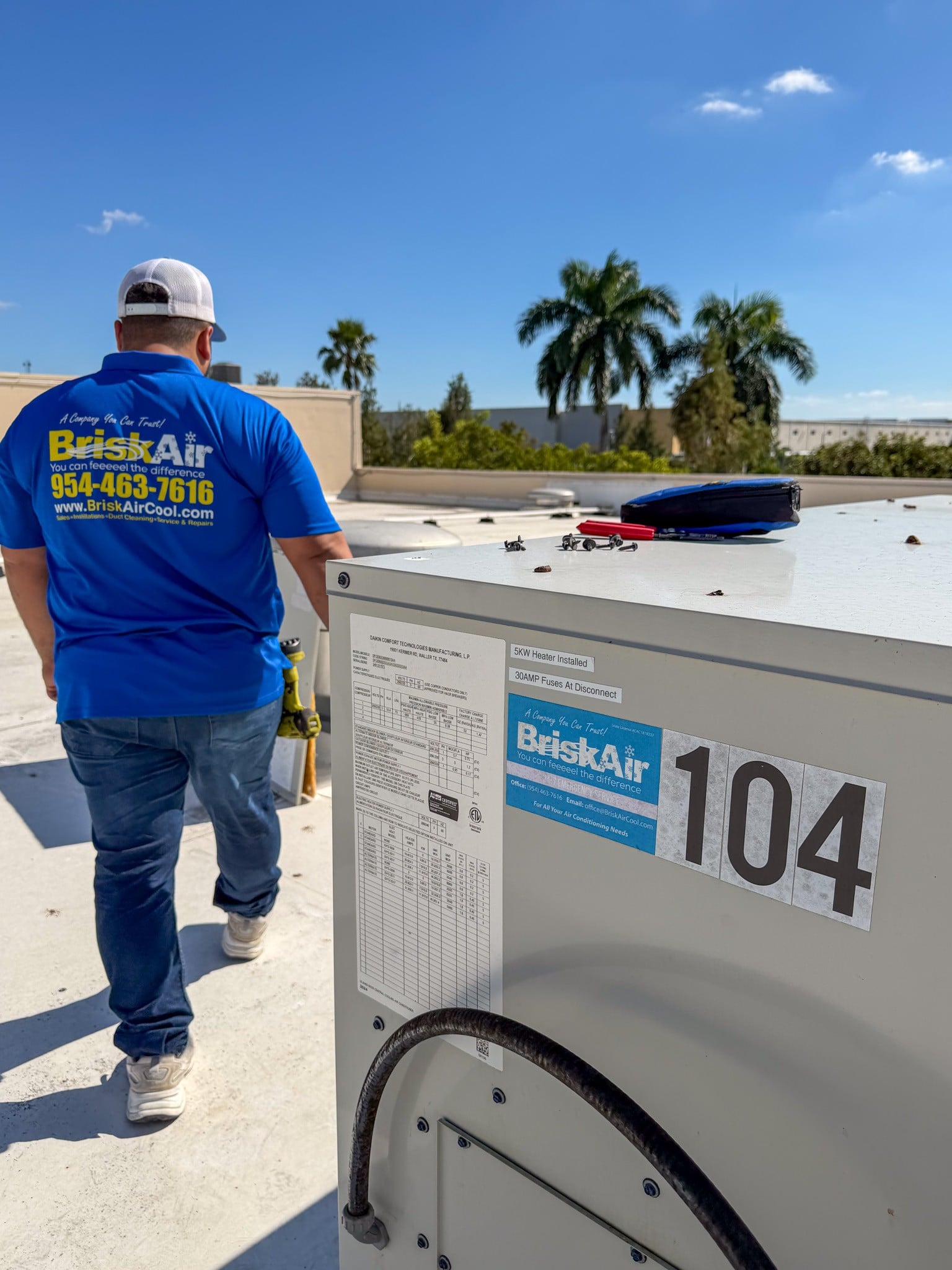 outdoor AC unit with expert after air conditioning repair Coral Springs