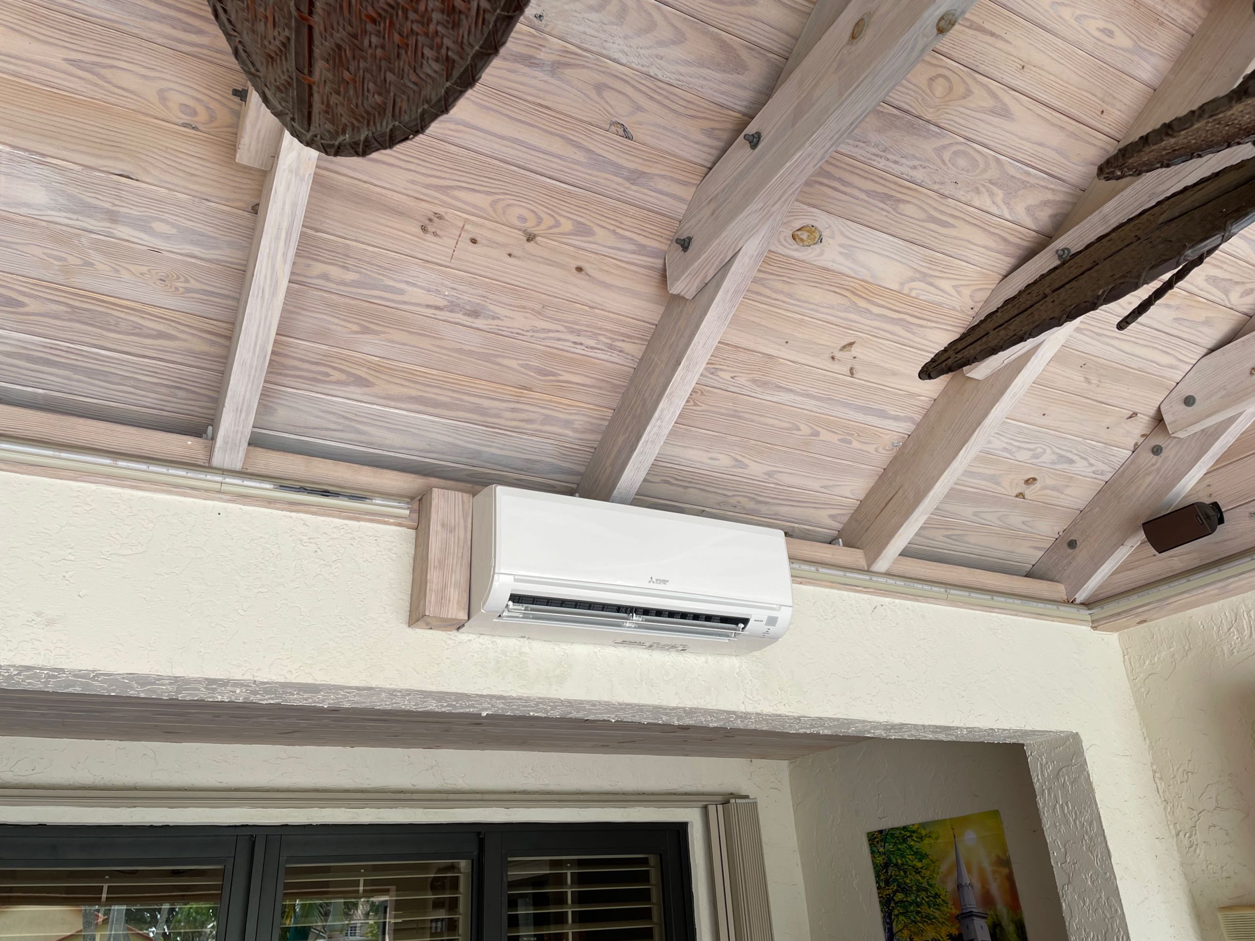 white AC inside after emergency AC repair Coral Springs